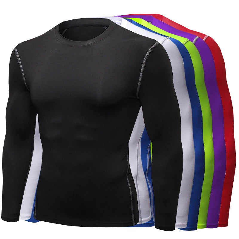 Men’s Thermal Compression Top Long Sleeve Quick Dry Fitness Wear