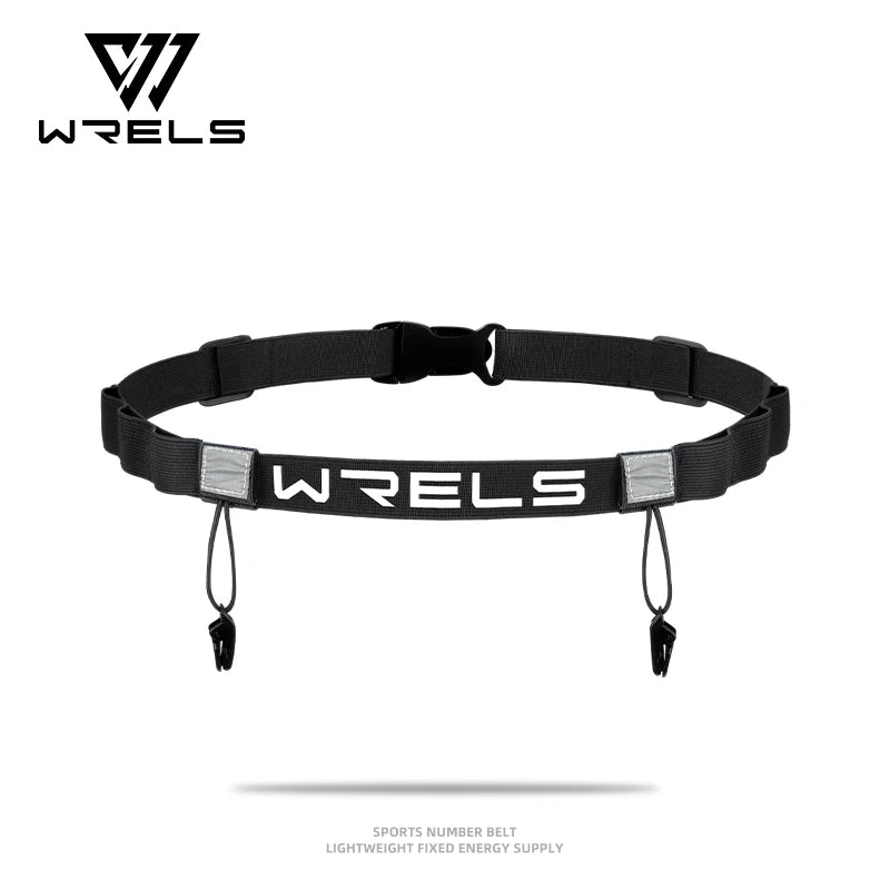 WRELS Unisex Race Number Belt with Gel Holder – Adjustable Running Belt for Outdoor Sports