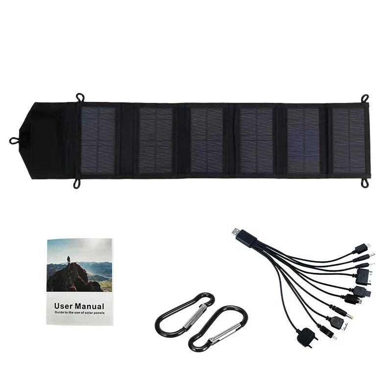 Foldable Solar Panel 20W Portable USB Charger Monocrystalline Outdoor Power