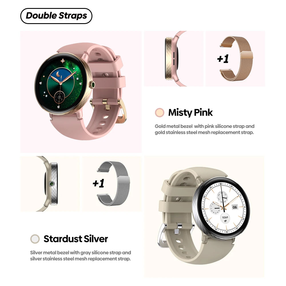 ZEBLAZE LILY 2 Smart Watch 1.2" HD AMOLED Display with Voice Calling for Women