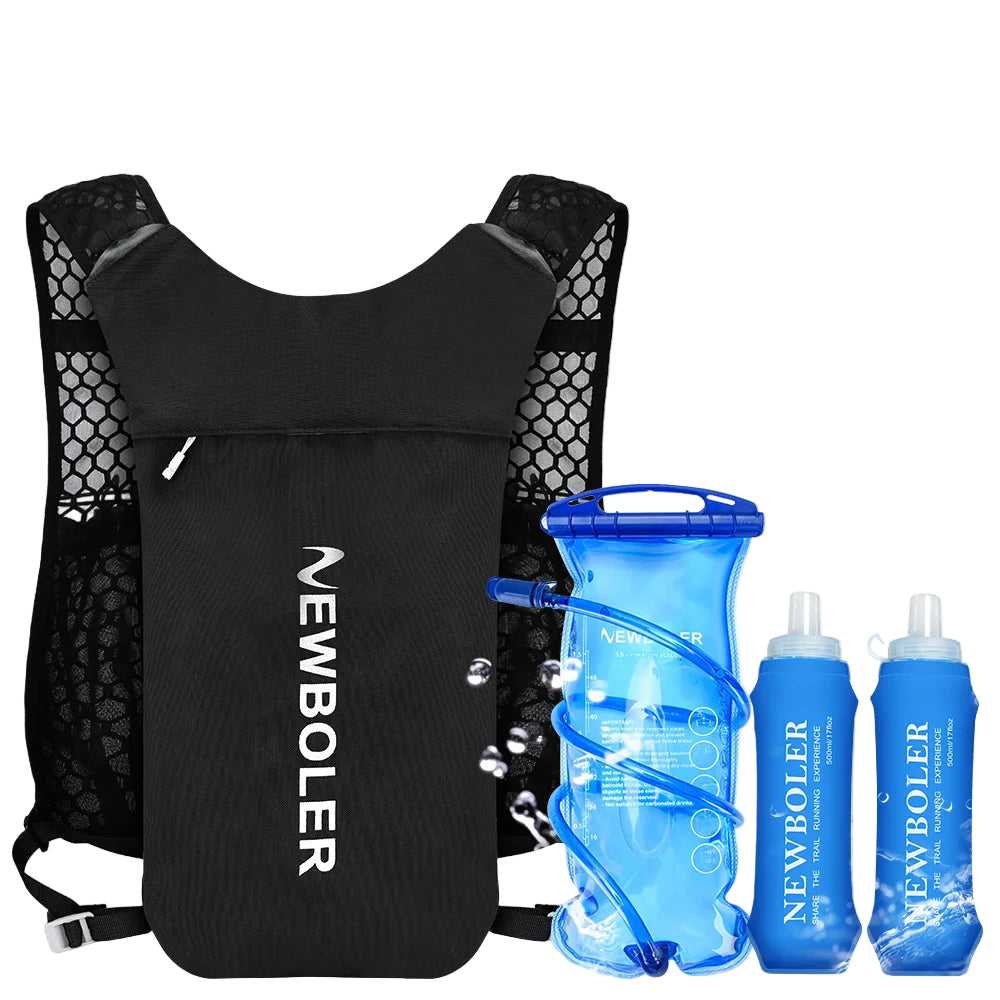 NEWBOLER Ultralight Trail Running Hydration Vest Backpack with Bottle