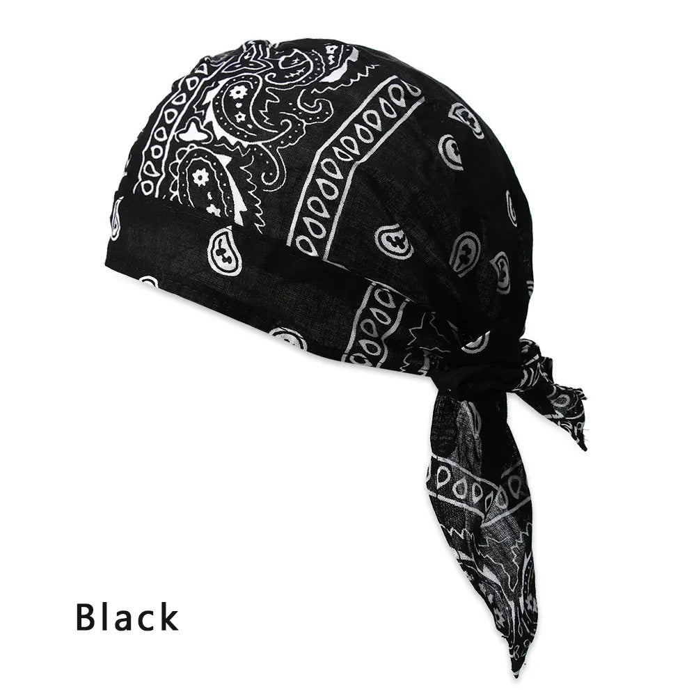 Quick-Dry Cotton Pirate Hat Bandana for Men & Women Outdoor Sports