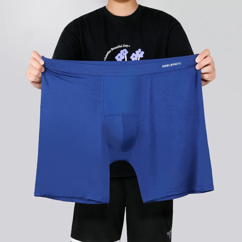 Men’s Long Leg Boxer Briefs Anti-Chafing Modal Sports Underwear Quick Dry