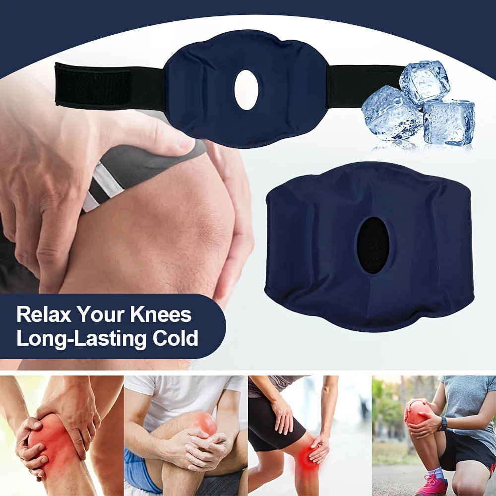 Reusable Knee Ice Pack Wrap Adjustable Cold Therapy Gel Pad