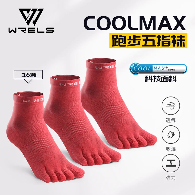 Five-Toe Running Socks – Quick-Dry Sports Toe Socks Unisex (1 or 3 Pairs) Breathable Anti-Blisters