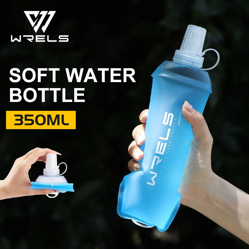 WRELS Outdoor Sport Water Bottle – Lightweight Foldable Soft Flask, BPA-Free for Running & Cycling