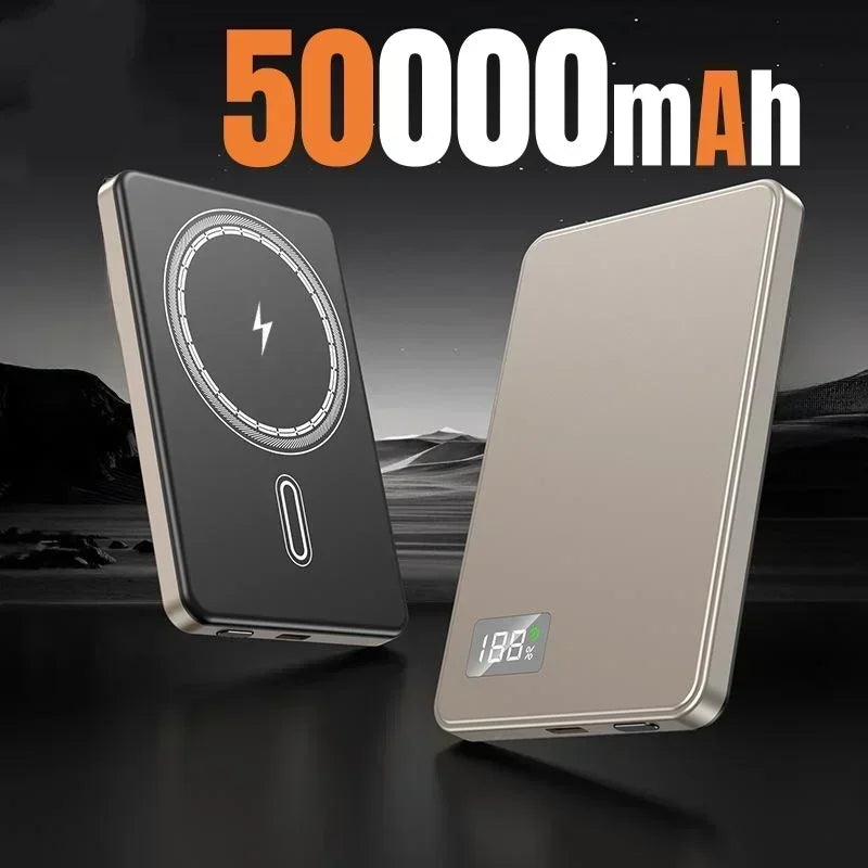 Wireless Magnetic 50000mAh Power Bank PD22.5W Fast Charging MagSafe Compatible