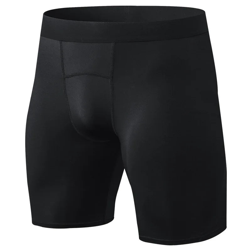 KHADGAR Men’s Compression Running Shorts – Quick-Dry Sports Tights with Pocket