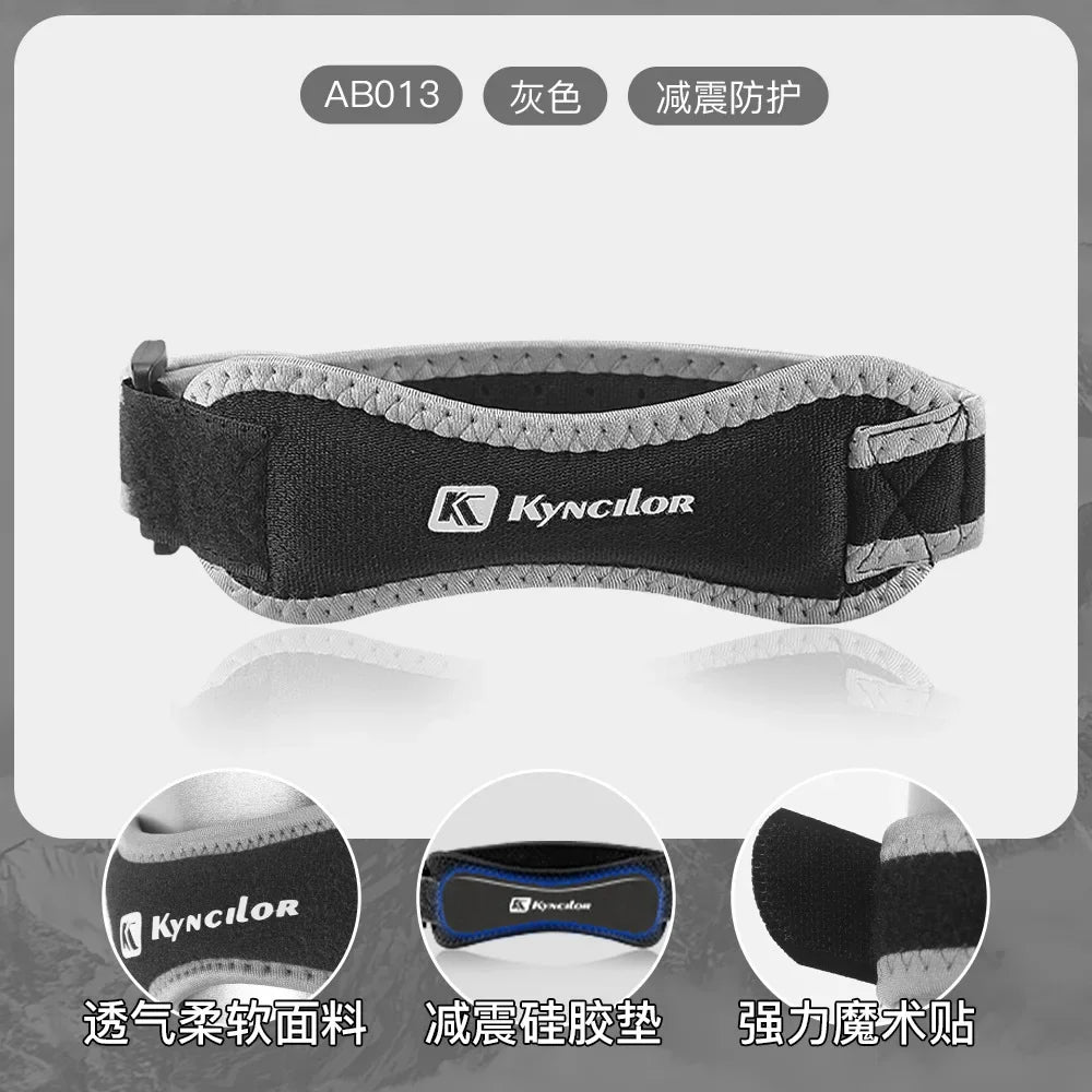 Adjustable Patella Tendon Knee Strap | Silicone Support Band for Running, Cycling, Gym, and Sports