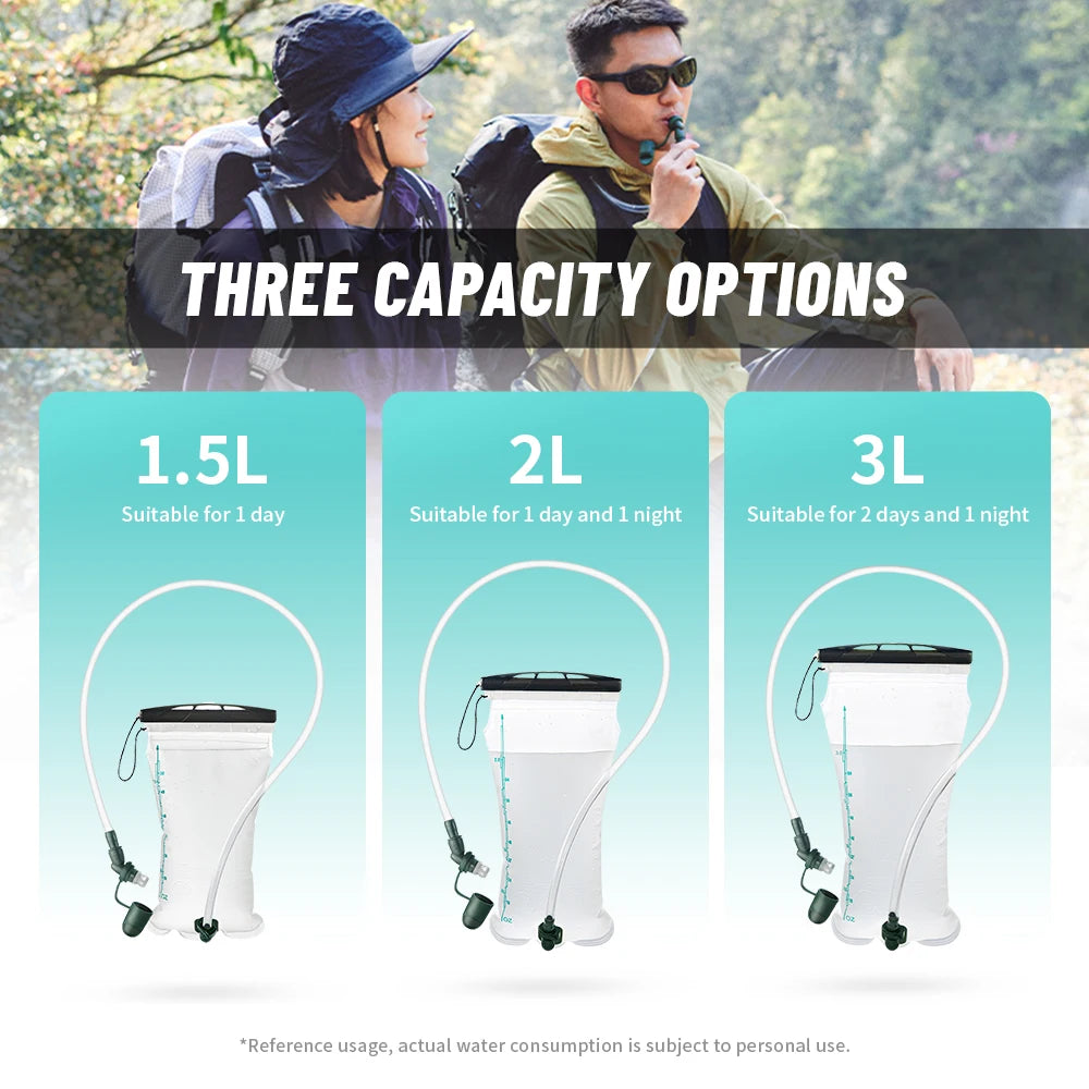 NATUREHIKE Spring Water Bag – 3L Portable Hydration Bladder for Camping, Hiking & Trekking