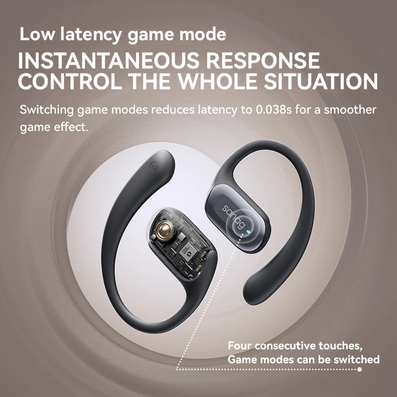 SANAG G30S Open-Ear Bluetooth Headphones – Waterproof Sport Ear Hook Earphones with App EQ