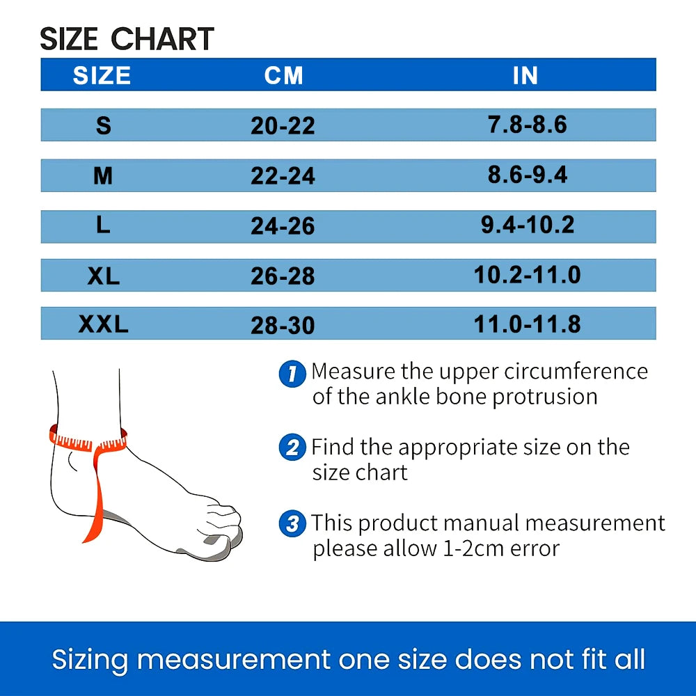 Adjustable Compression Ankle Sleeve, Plantar Fasciitis & Tendonitis Support for Swelling & Sprains