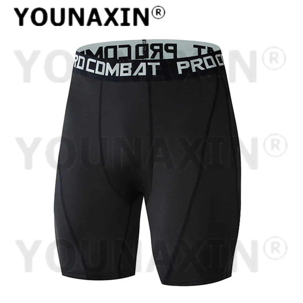 YOUNAXIN Men’s Compression Running Shorts – Lightweight Tights for Gym & Sports