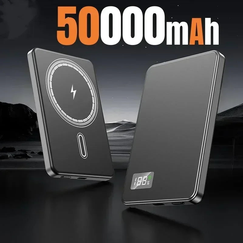 Wireless Magnetic 50000mAh Power Bank PD22.5W Fast Charging MagSafe Compatible