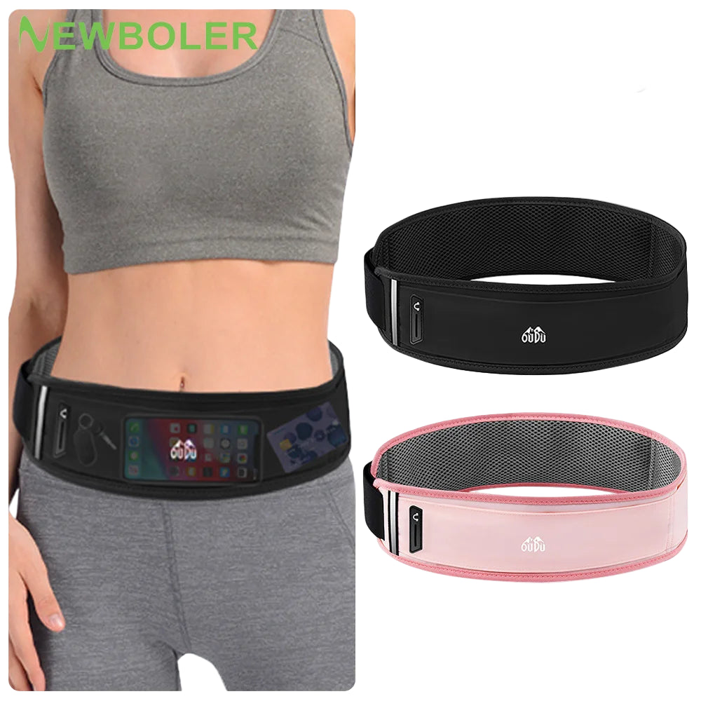 NEWBOLER Sports Fanny Pack Waterproof Running Waist Bag with Bottle Holder
