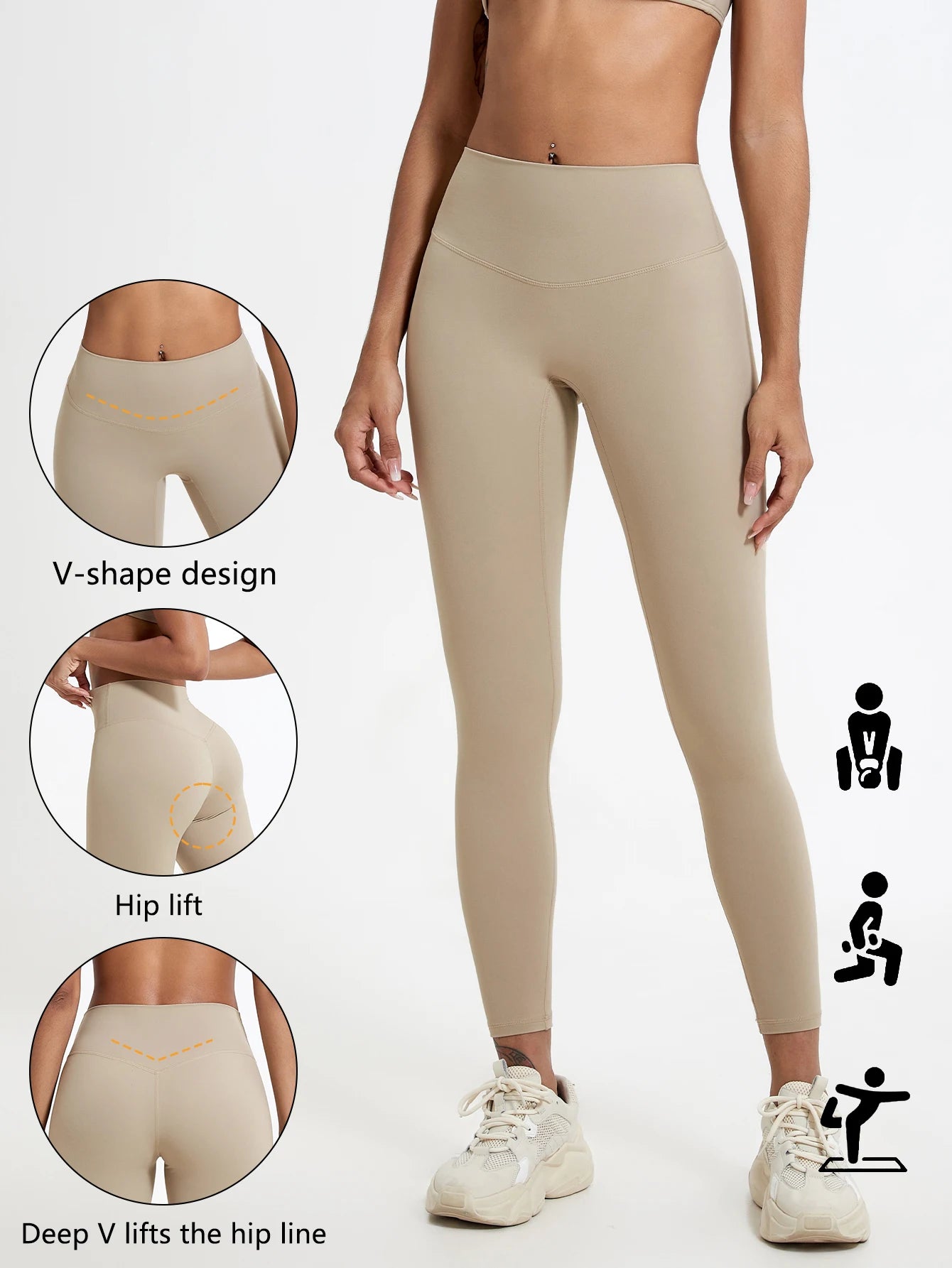 HEARUISAVY High Waist Gym Leggings Quick Dry Compression Yoga Pants Women