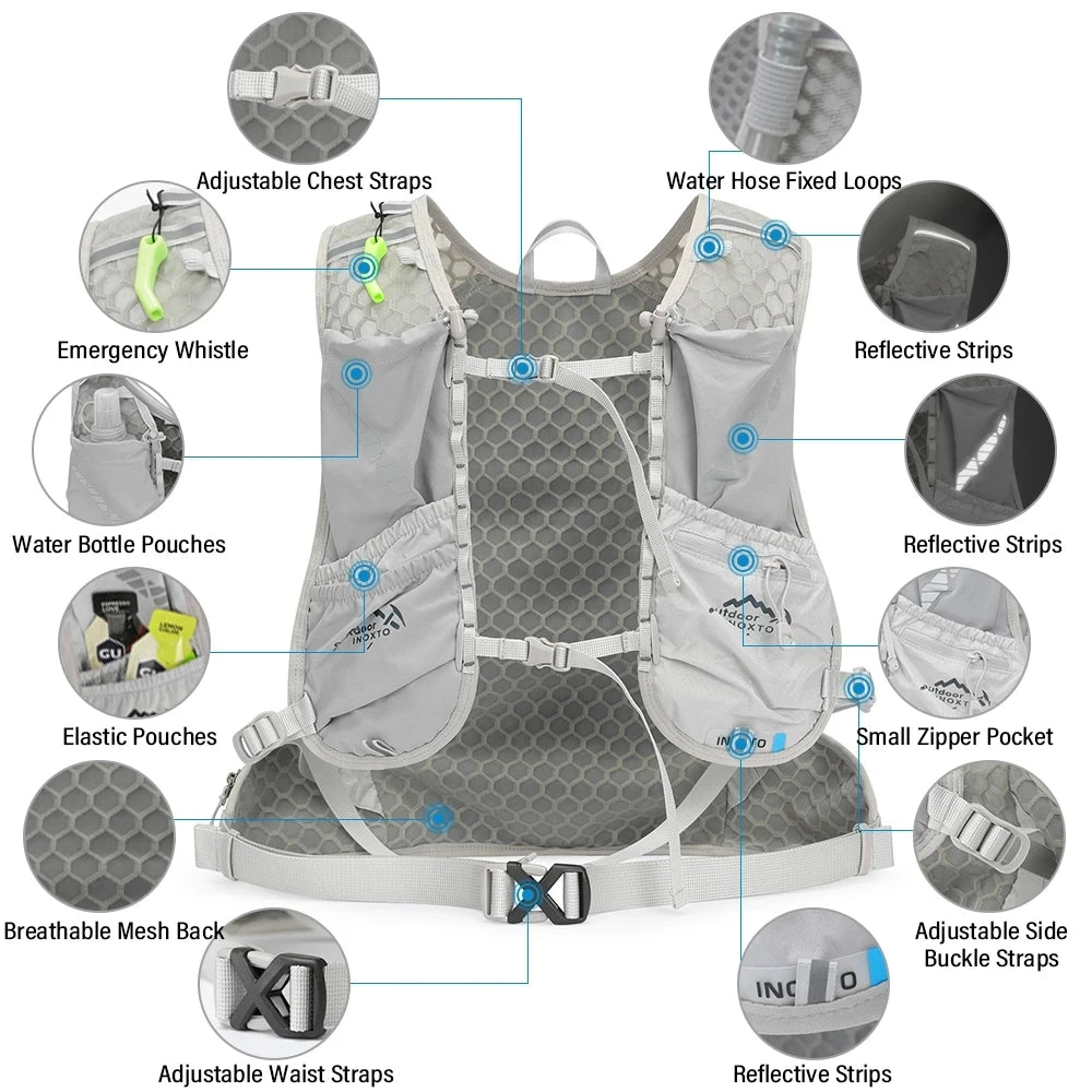12L Hydration Vest, Lightweight Running and Cycling Backpack for Camping and Outdoor Adventure