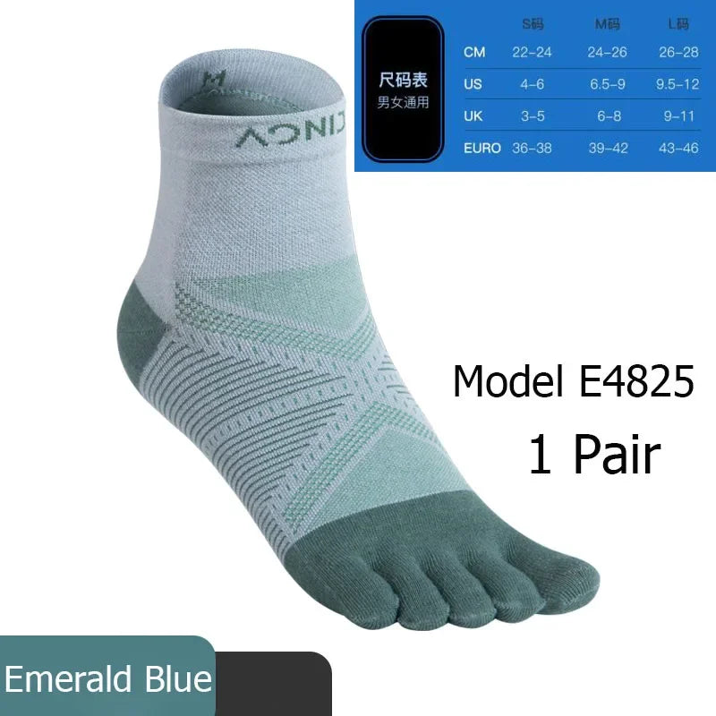 AONIJIE Five-Toe Running Socks Low Cut & Quarter Athletic Toe Socks