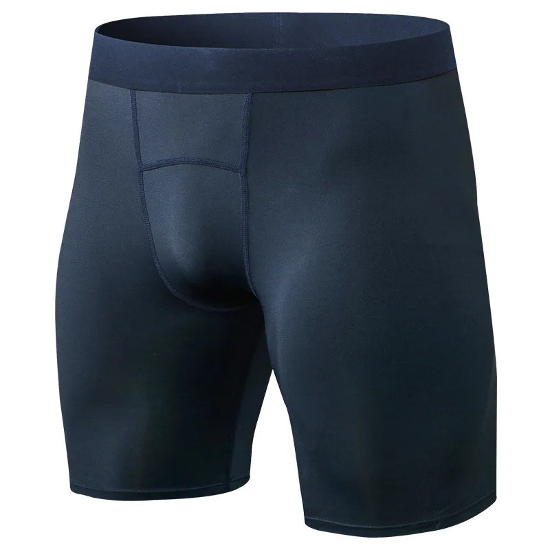 KHADGAR Men’s Compression Running Shorts – Quick-Dry Sports Tights with Pocket
