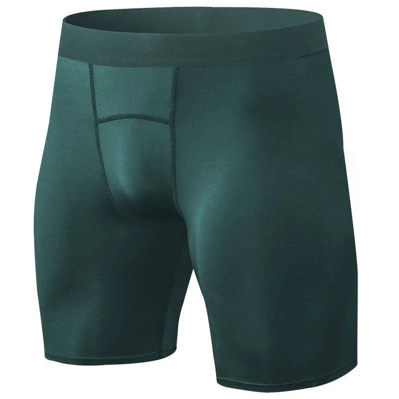 KHADGAR Men’s Compression Running Shorts – Quick-Dry Sports Tights with Pocket