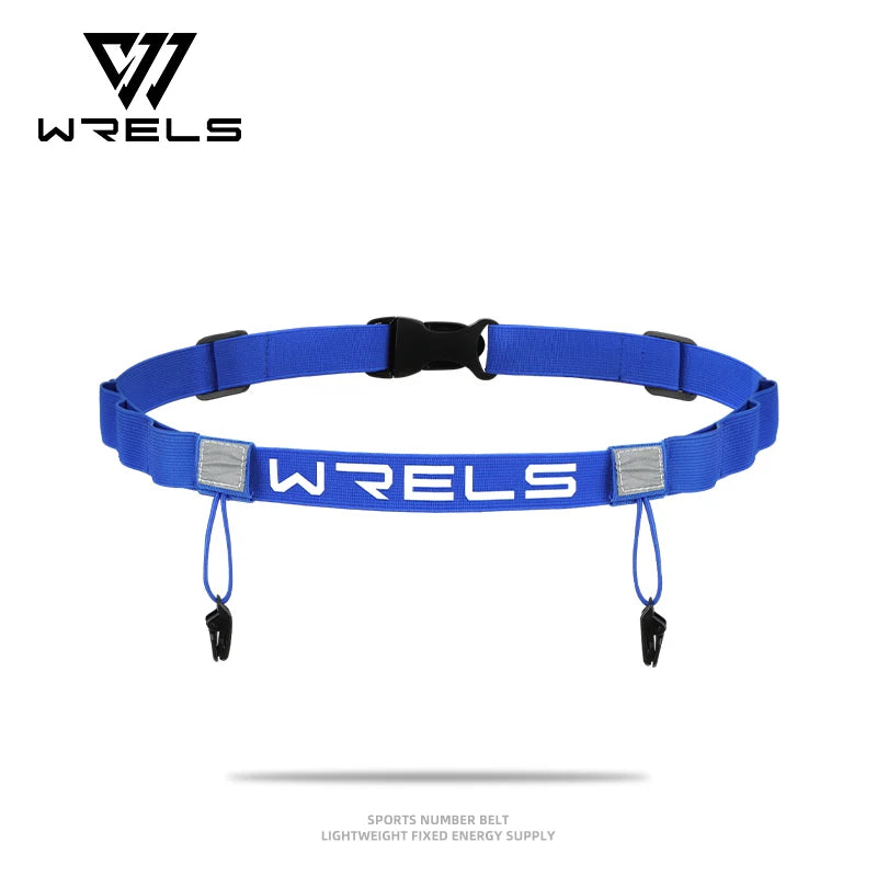 WRELS Unisex Race Number Belt with Gel Holder – Adjustable Running Belt for Outdoor Sports