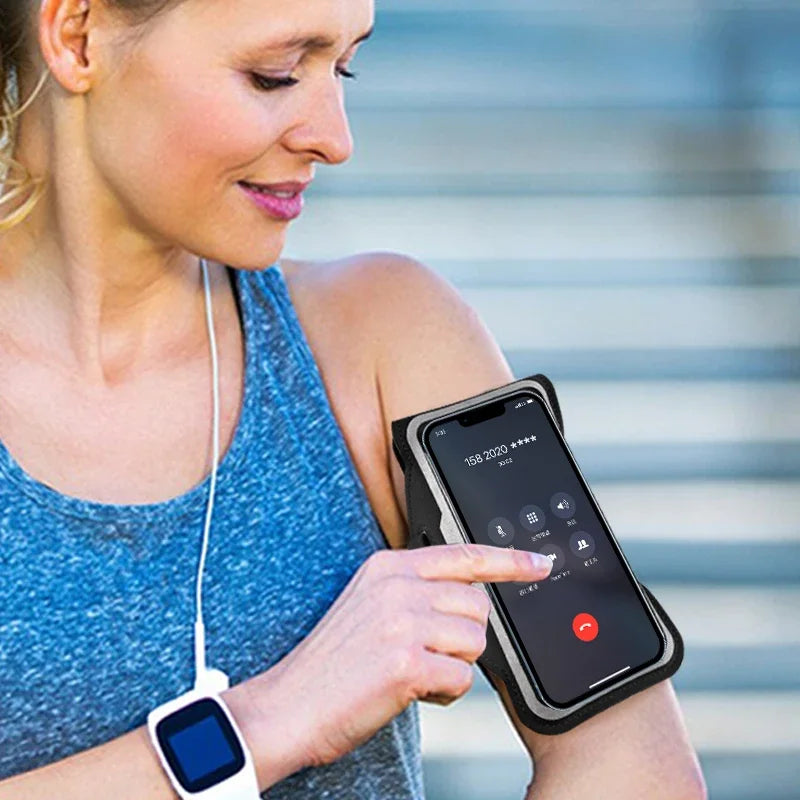 HAISSKY Ultra-Thin Running Armband – Fits iPhone & Samsung Smartphones Up to 6.8"