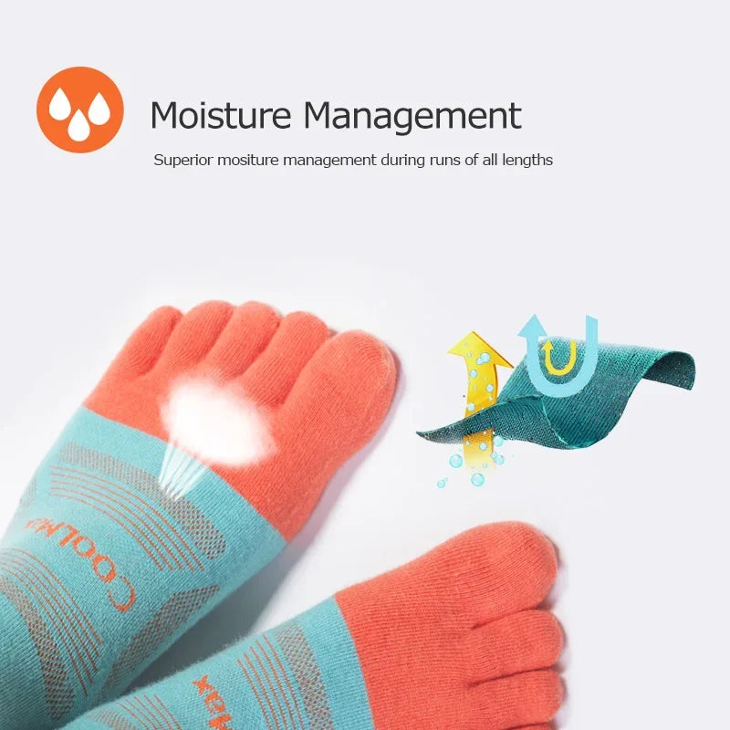 AONIJIE E4801/E4802 Five-Toe Running Socks Low Cut Athletic Toe Socks 3-Pack
