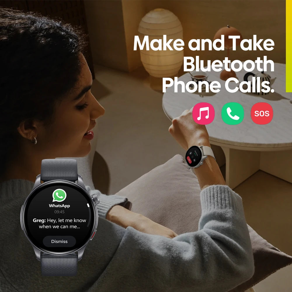 ZEBLAZE Btalk 3 GPS Smartwatch with 1.43" AMOLED Display and GPS Tracking