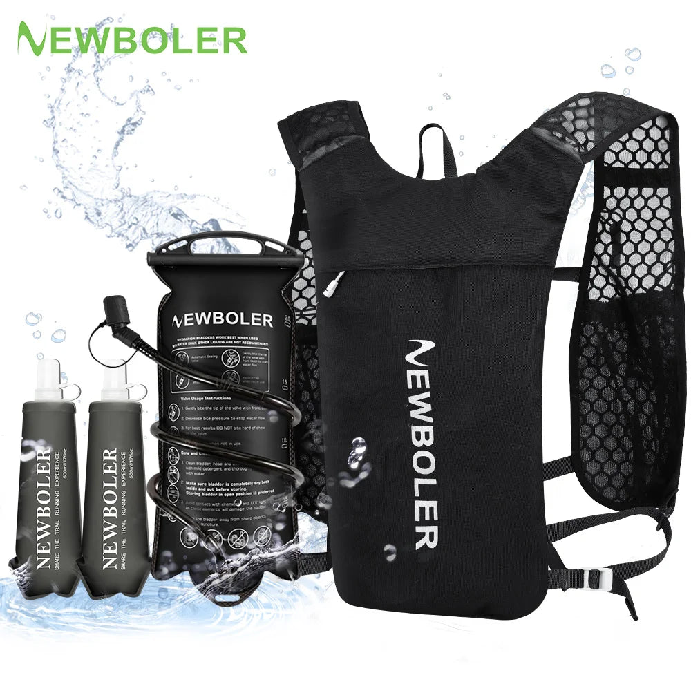 NEWBOLER Breathable Hydration Vest Lightweight Trail Running Backpack