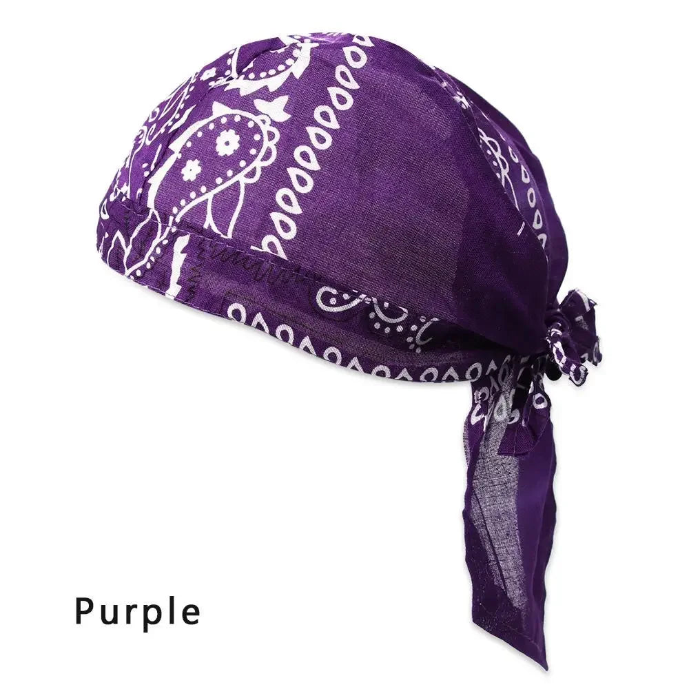 Quick-Dry Cotton Pirate Hat Bandana for Men & Women Outdoor Sports