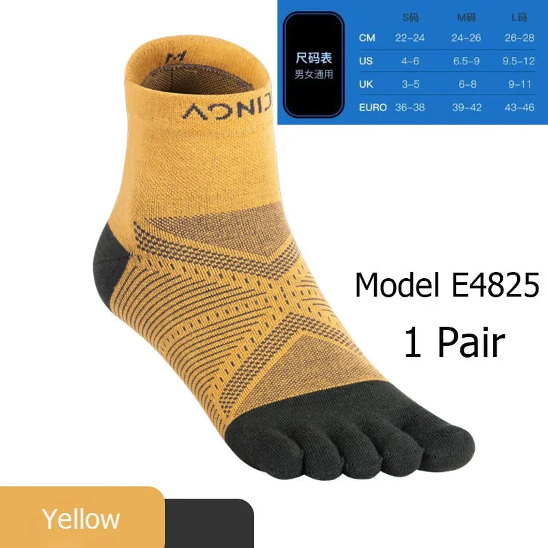 AONIJIE Five-Toe Running Socks Low Cut & Quarter Athletic Toe Socks