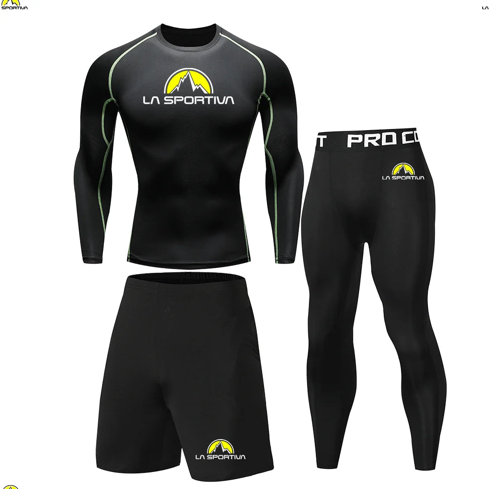 LA SPORTIVA 2025 Kids 3PCS Sports Set – Quick-Dry Running & Training Outfit Boys