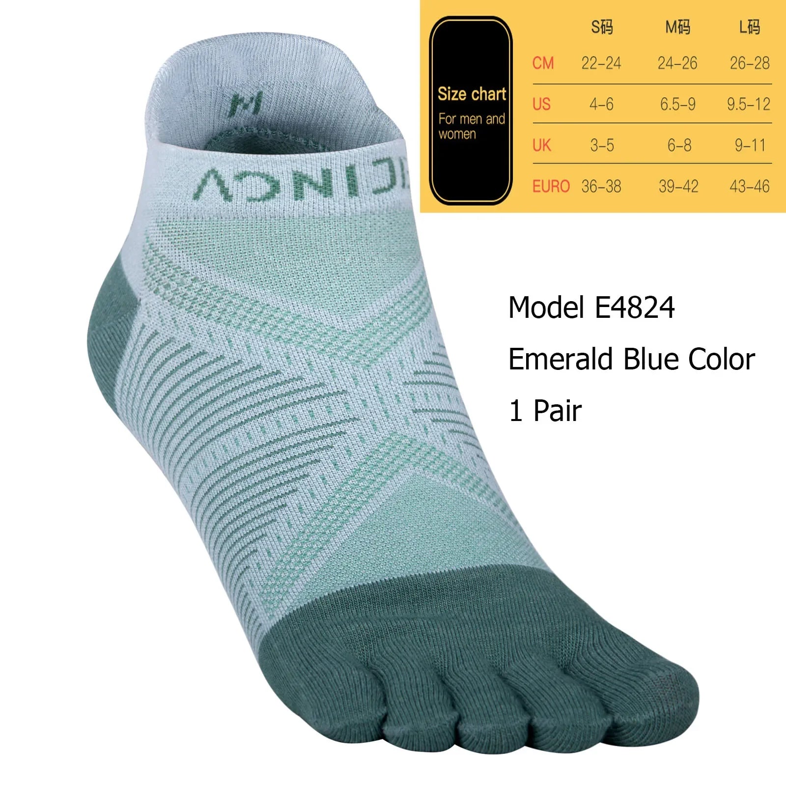 AONIJIE Five-Toe Running Socks Low Cut & Quarter Athletic Toe Socks