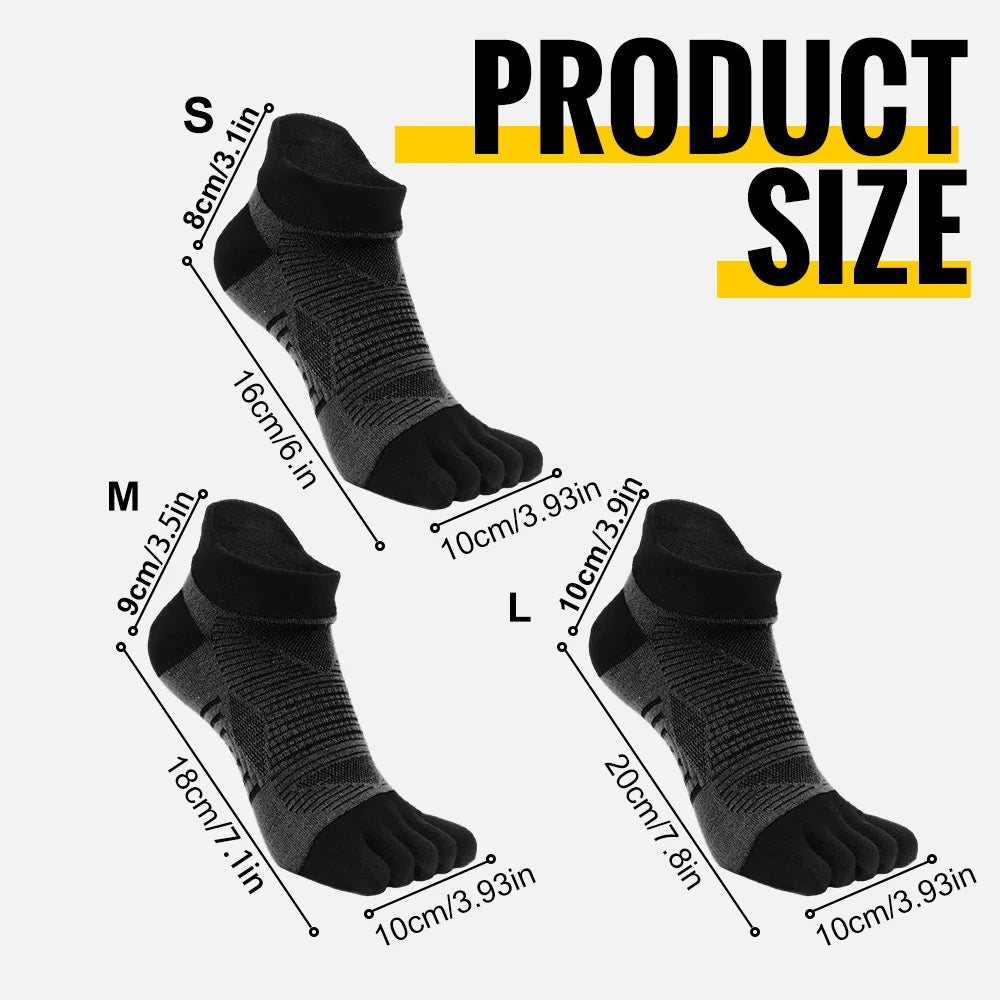 WRELS Five Finger Toe Socks Breathable COOLMAX Running Cycling Sports