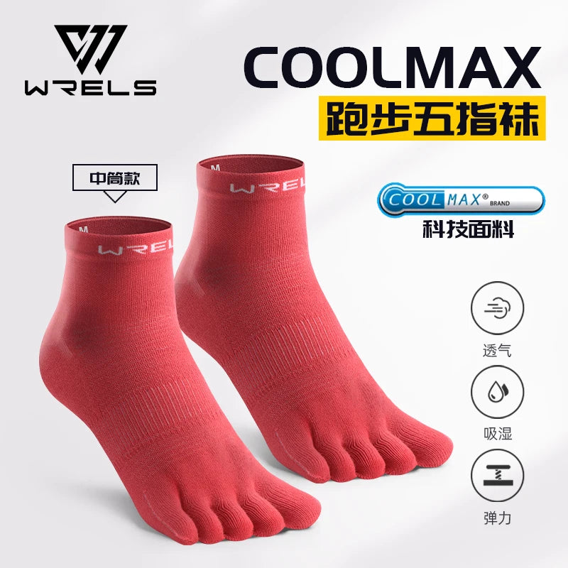 Five-Toe Running Socks – Quick-Dry Sports Toe Socks Unisex (1 or 3 Pairs) Breathable Anti-Blisters