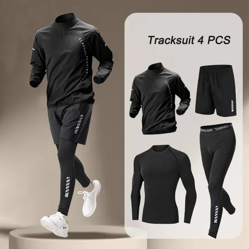KIZARCO Men’s Quick Dry Sportswear Set – Autumn Outdoor Running & Fitness Tracksuit
