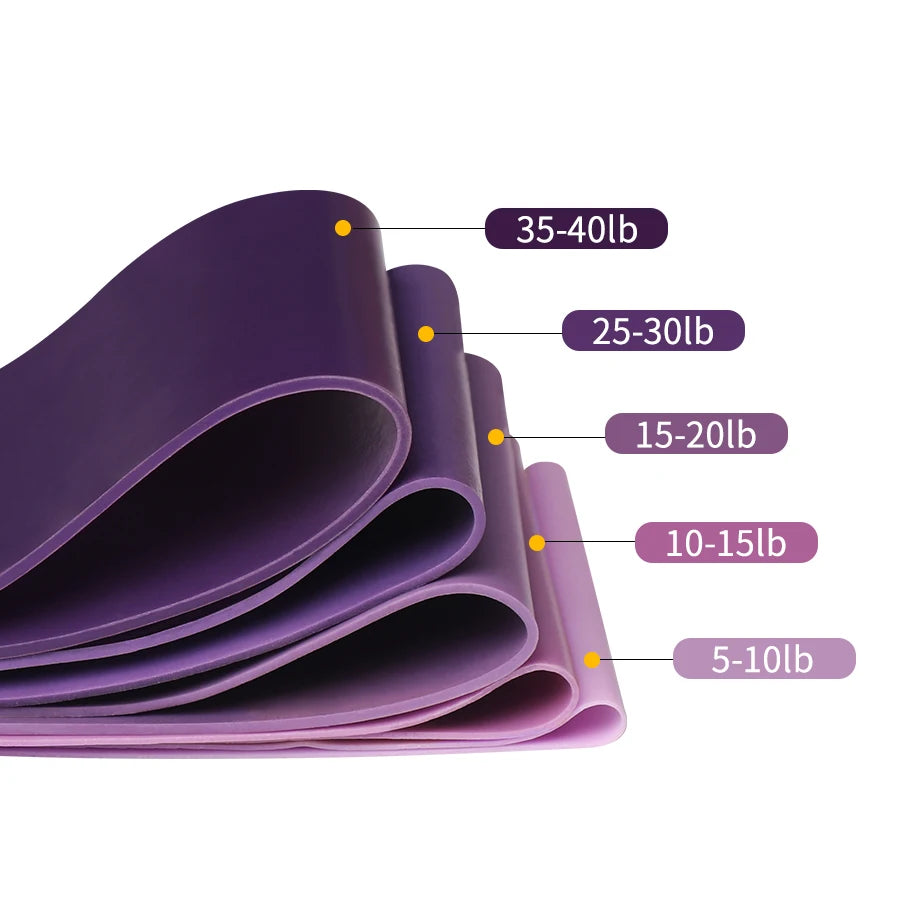 5-Level Resistance Bands Set, Natural Latex Workout Loops for Home Fitness, Stretching and Running