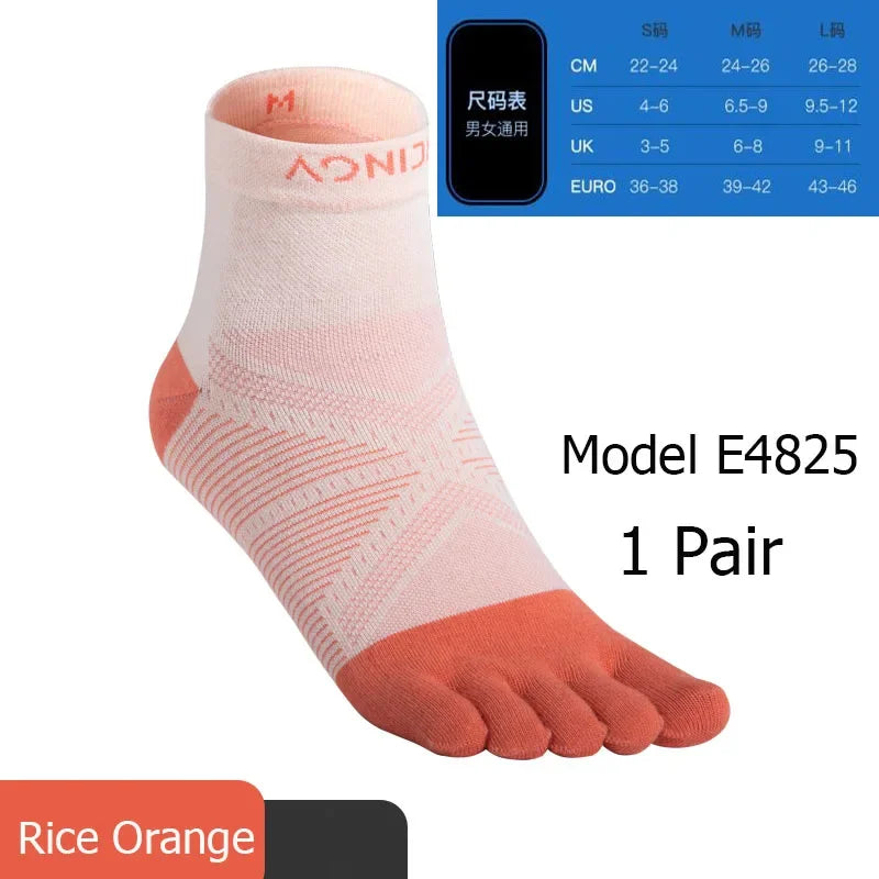 AONIJIE Five-Toe Running Socks Low Cut & Quarter Athletic Toe Socks