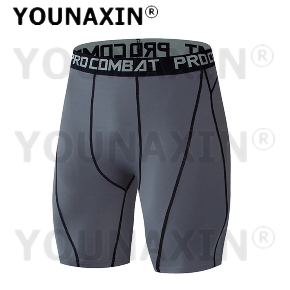 YOUNAXIN Men’s Compression Running Shorts – Lightweight Tights for Gym & Sports