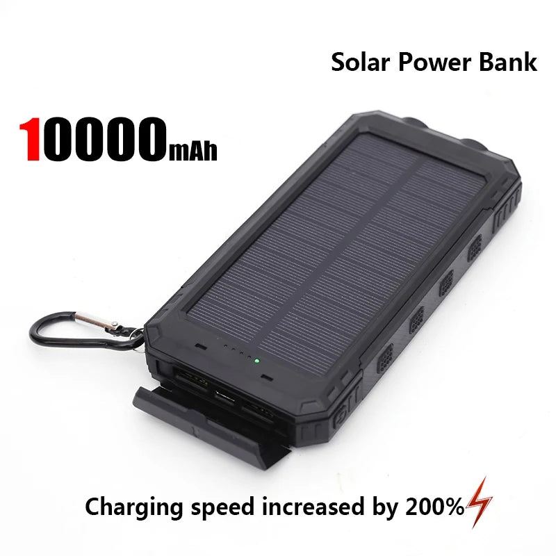 ONEPLUS 50000mAh Solar Power Bank – Fast Charge, LED Light, Outdoor USB Battery Charger