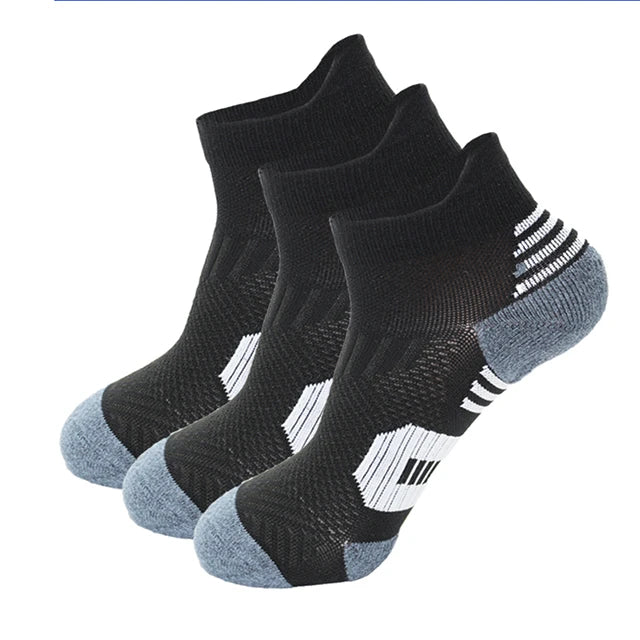 3-Pair Sports Socks – Non-Slip, Quick-Dry Training Socks for Running & Basketball