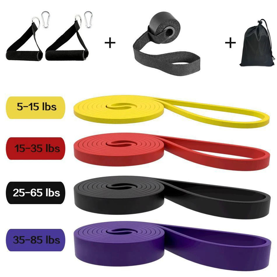 Elastic Resistance Bands, Pull-Up Assist and Strength Training for Home, Runners or Gym Workouts