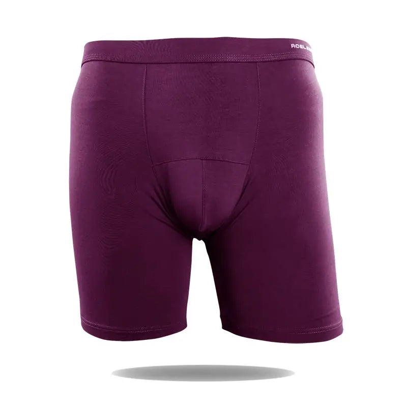 Men’s Long Leg Boxer Briefs Anti-Chafing Modal Sports Underwear Quick Dry