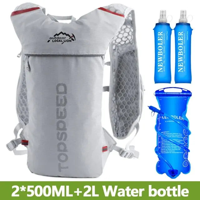 NEWBOLER Trail Running Ultralight 5L Backpack with 2L Hydration Bladder
