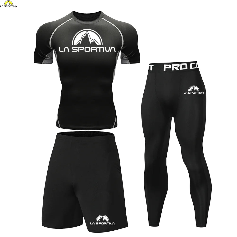 LA SPORTIVA 2025 Kids 3PCS Sports Set – Quick-Dry Running & Training Outfit Boys