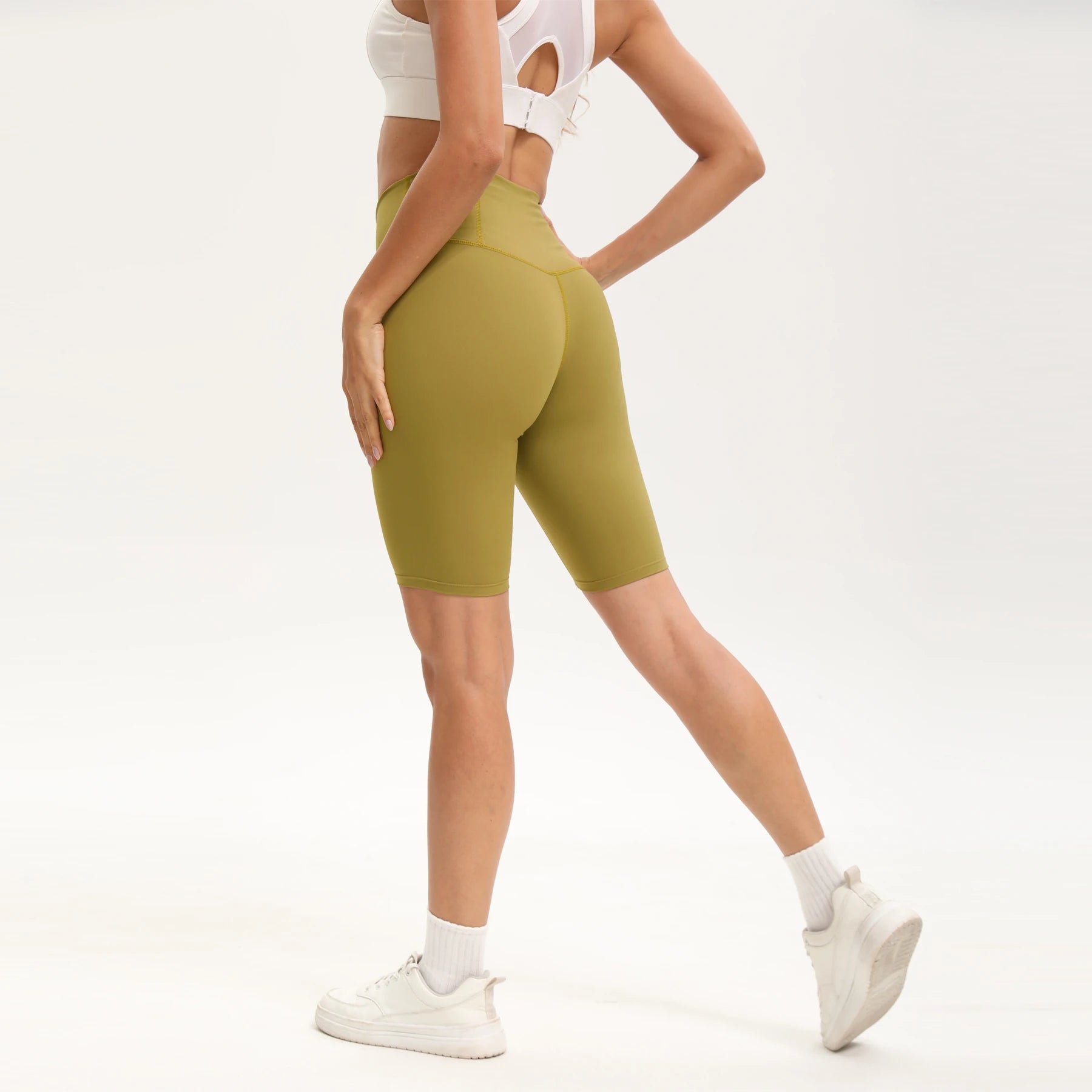 Women’s High-Waist Quick-Dry Running Shorts – Slim Fit, Breathable, Back Pocket