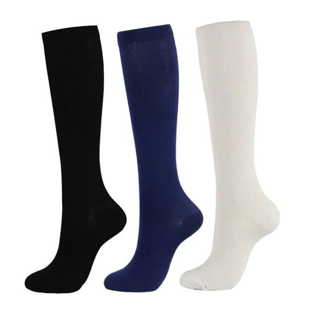 3/5/6 Pairs Compression Socks – Unisex Support for Running, Varicose Veins, Pregnancy & Sports