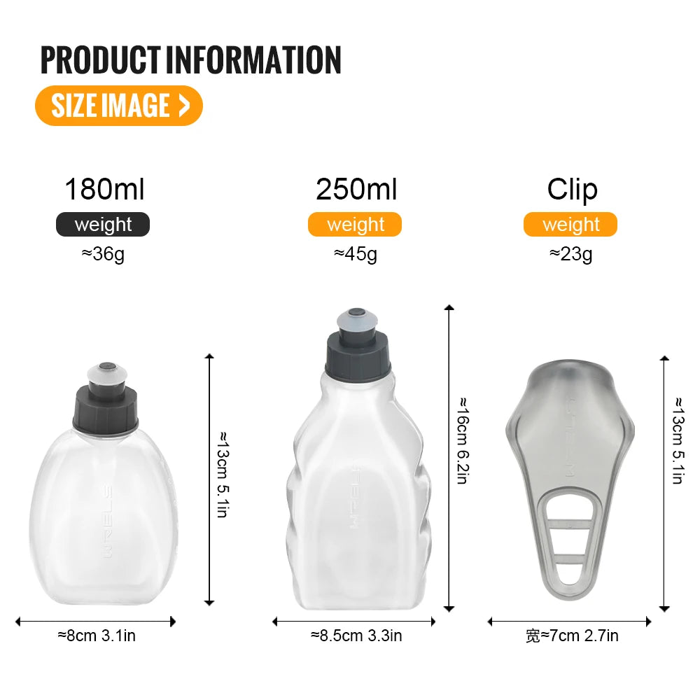 WRELS Handheld Hydration Bottle – Lightweight BPA-Free Water Bottle for Running, Hiking, and Cycling