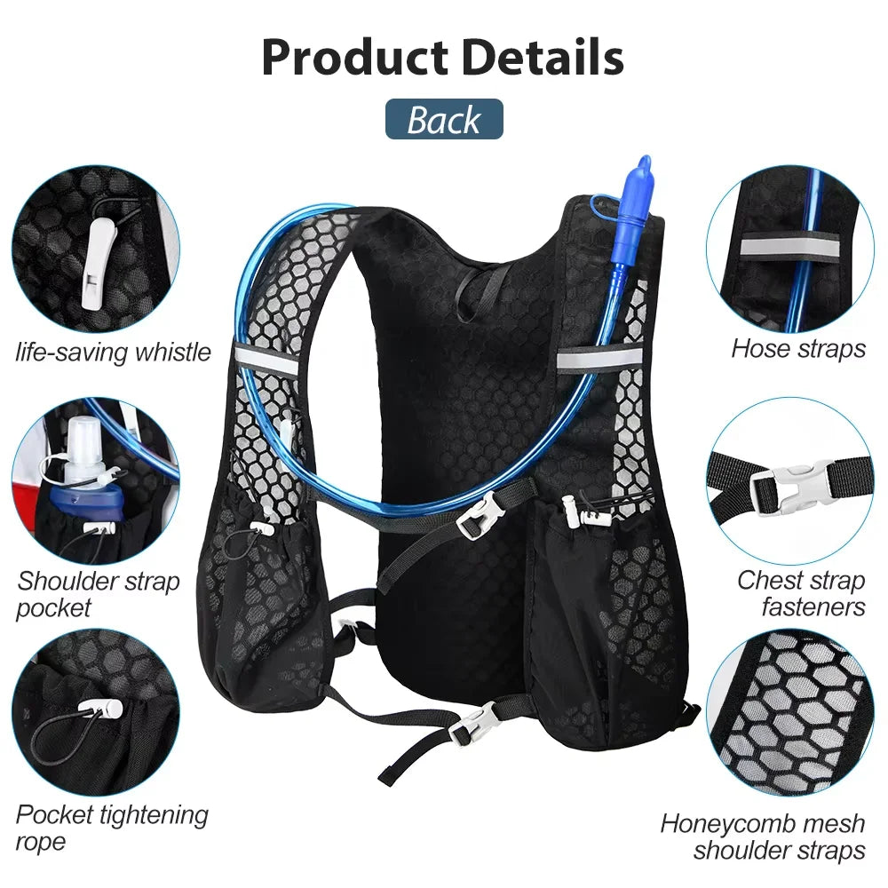 NEWBOLER Breathable Hydration Vest Lightweight Trail Running Backpack