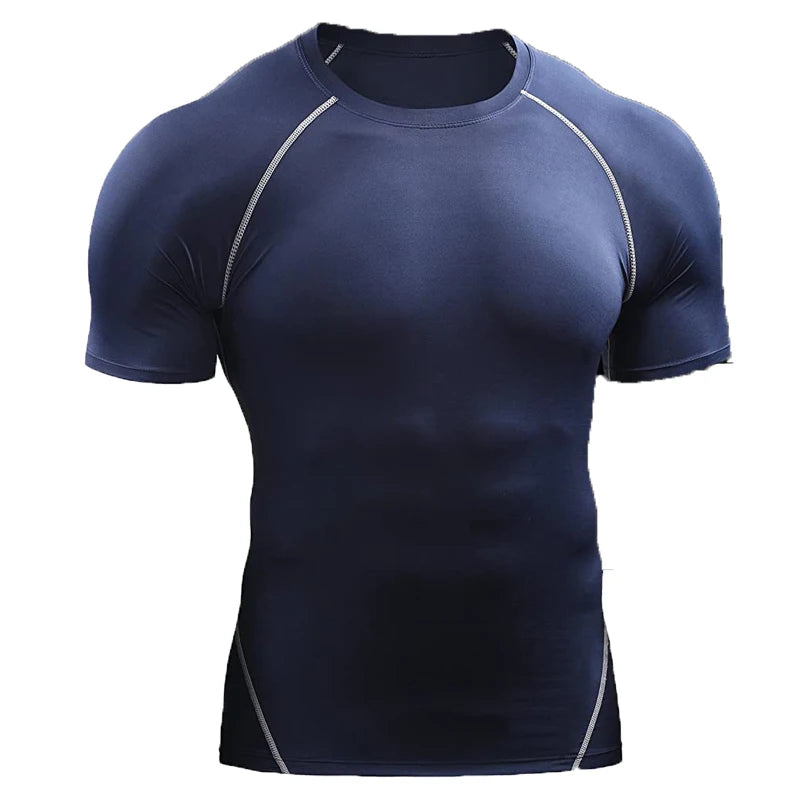 Men’s Compression Sports T-Shirt – Quick-Dry Elastic Running & Gym Training Top 2025
